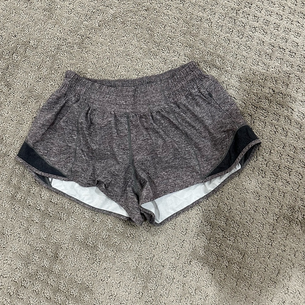 Lululemon Grey HottyHot Shorts SIZE 6